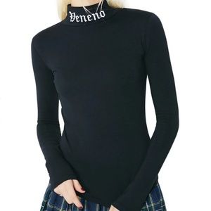 Dolls Kill - Veneno Mock Neck Top